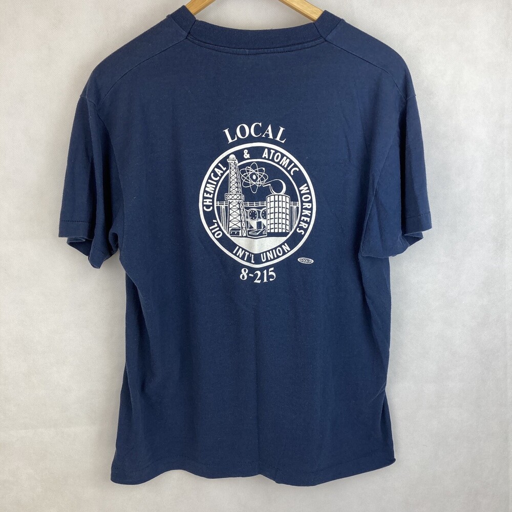 VTG USA Oil Chemical Atomic Worker Union Single Stitch XL Screen Stars TShirt